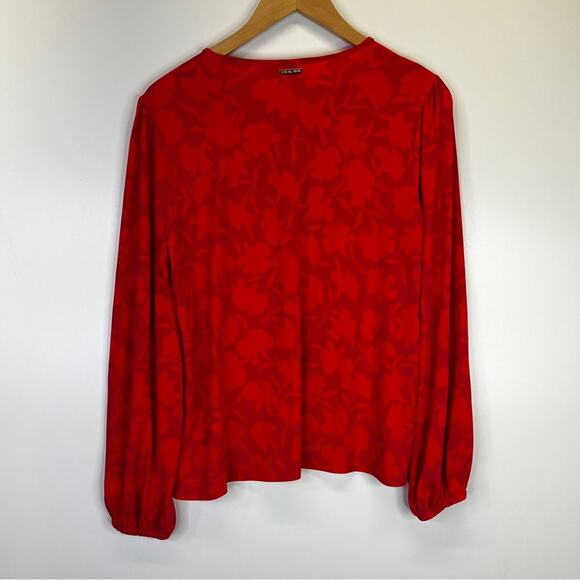 Michael Kors Shadow Fleur Print long sleeve top deep pink - PL - Picture 7 of 11